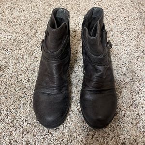 BareTraps Black Wedge Ankle Boots